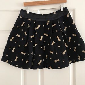 Wool mini skirt in Navy